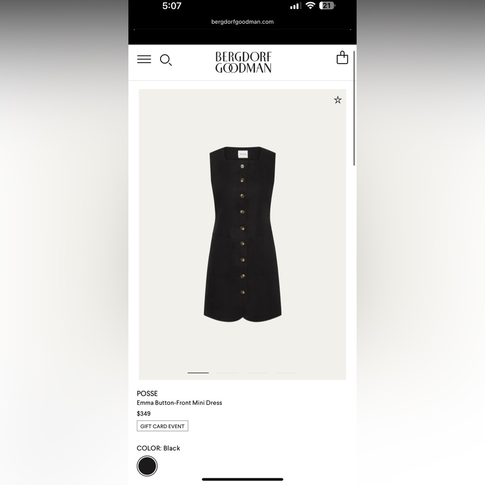 Posse black linen dress - Picture 4 of 4